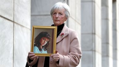 Marie McCourt, mother of Helen McCourt, after she gave evidence at a Parole board hearing on the release of Ian Simms who murdered her daughter in 1988  